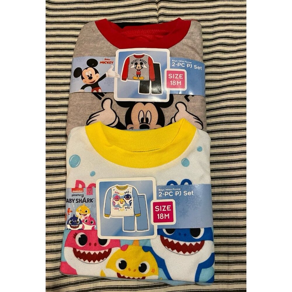 Bundle of‎ Two Baby Boys Flannel Pajamas